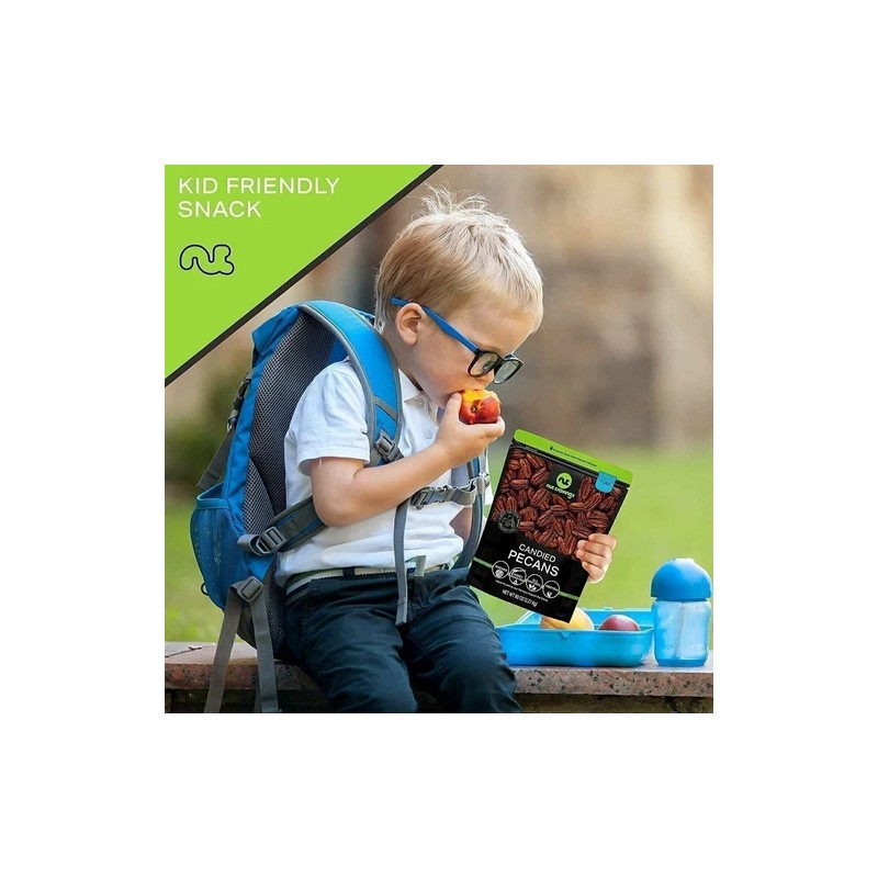 Nut Cravings Candied Pecans Honey Glazed Praline, No Shell, Premium