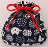 Kyoyu 100% Cotton, Drawstring Bag, Approx. 6.3 x 6.1 inches