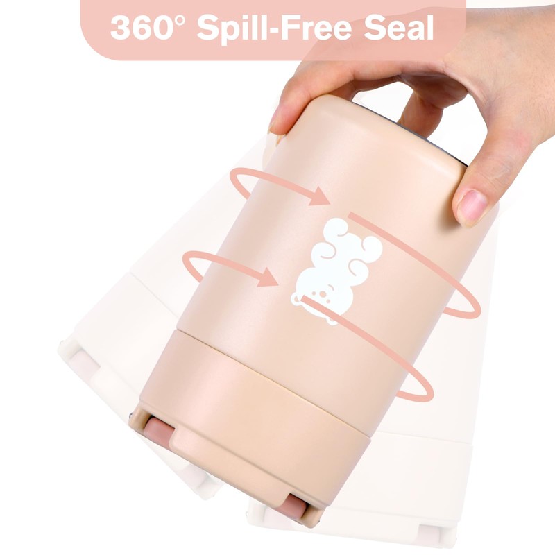 Thermo Food Container - Insulated Lunch Box with Foldable Fork&