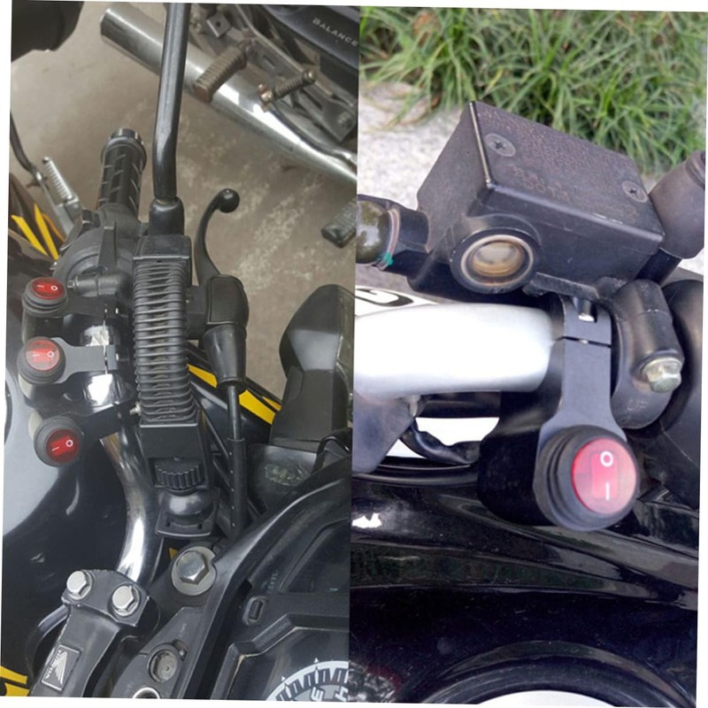 Outanaya Motorcycle Handlebar Switch for Emergency Light Control Compatible with