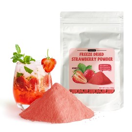 Fraunitsh Freeze Dried Strawberry Powder, 3.52oz/100g Natural Strawberry Powder Fruit Powder, Strawberries Powder Strawberries Source for Baking, Drinks, Flavoring, Smoothies, Beverages, No Sugar Added