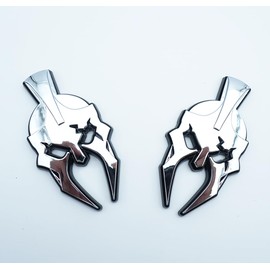 2Pcs Right Left Side Custom Gladiator Emblems 3D Badges Replacement for JL Jeep Gladiator (Chrome)