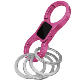 Idakekiy - Llavero de liberación rápida con 4 llaveros, organizador de llavero de coche resistente para hombres y mujeres, Azul oscuro, S