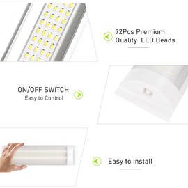 KICORED 12volt led Light for car,Rv Interior Light bar,11"x3" DC12V Light fixtures with ON/Off Switch，for Trailer,Car,Truck Bed, Van, RV, Cargo, Boat, Cabinet,Camper (2Pack)