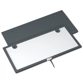 POOPEE LED Lightning-Type License Plate LED, Lightning-Type, License Plate, IP67 Fully Waterproof, White, Full Luminance, Ultra Brightness, Ultra Thin, 0.2 inches (6 mm), Vehicle Inspection