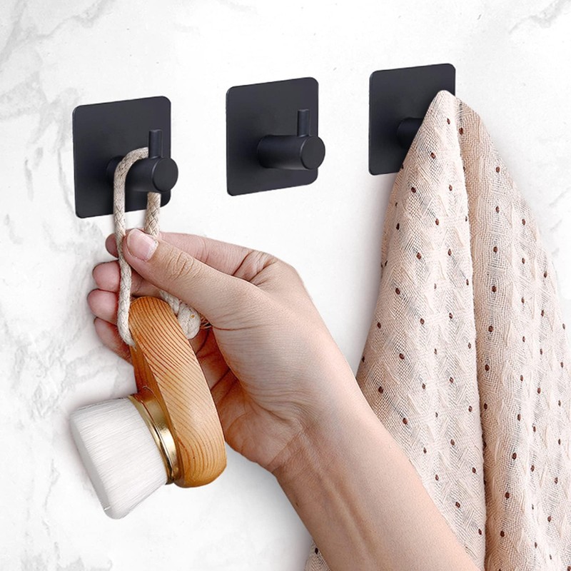 PNWNNH Adhesive Towel Hooks Heavy Duty Stick on Wall Hooks