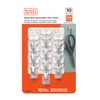 BLACK+DECKER Wire Toggle Wall Hooks, Quick Stick Adhesive, Removeable, 10