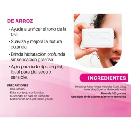 10 Jabn Limpiador Nunn Care Carbn  Extracto De Arroz Momento De Aplicacin Danoche Tipo De Piel 10 Extracto De Arroz                                   