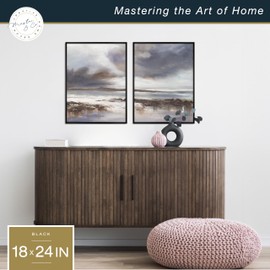 MCS Master & Co. Foundry Metal 18x24 Poster Frame, Vertical & Horizontal Wall Hanging Large Picture Frame for Photos, Posters & Art Prints, Black (1-Pack)