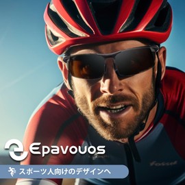 [Epavouos] Men's Polarized Sports Sunglasses, Ultra Lightweight Metal Frame, UV400 UV Protection, For Driving, Golf, Fishing, Running, multicolor (black / gray)