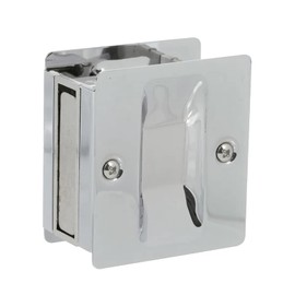 Delaney Hardware 270206 270206-Pocket Sliding Pocket Door Lock Passage, Polished Chrome
