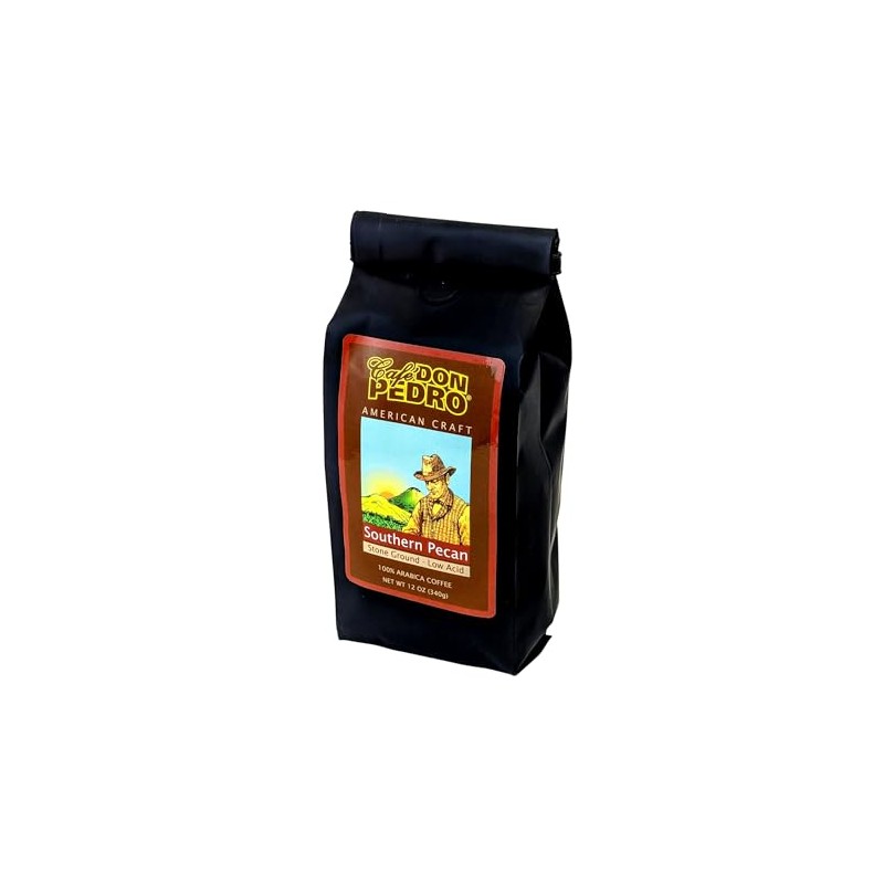 Cafe Don Pedro Southern Pecan Low-Acid Coffee, Medium Roast, Three