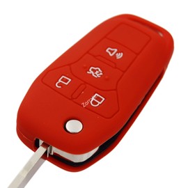 Silicone Rubber Key Fob Cover Protector for Ford Fusion Explorer (Flip Key) N5F-A08TAA 164-R7986 5924003 4 Button Remote Control