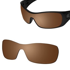 SAUCER Premium Replacement Lenses for Oakley Antix OO9077 Sunglasses High Definition - Amber Brown Polarized