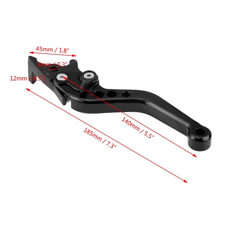EVGATSAUTO Motorcycle Brake Lever, 2 Pieces CNC Aluminium Alloy Motorcycle