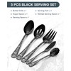 EUIRIO 5PCS Serving Utensils,Serving Set Includes Large Serving Spoon Slotted