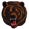 Bear Head Brown Back Patch XXL Grizzly Bear Back Patch