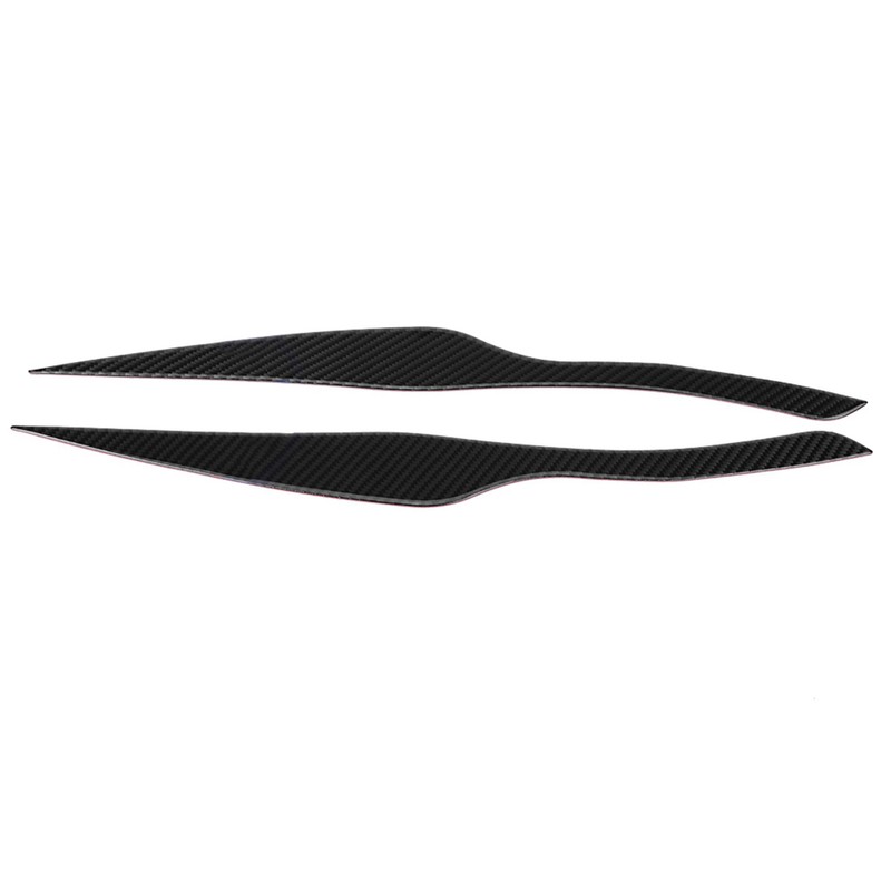 Pair Carbon Fiber Headlight Eyebrow Eyelid Cover for 3 Series