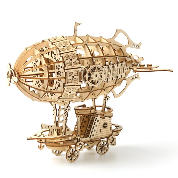 Cuteefun 3D Wooden Aeroplane Puzzle, Wooden Construction Kit for Adults