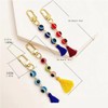 RIVEENY 6pcs Blue Evil Eye Keychain Charms Pendants Crafting Glass