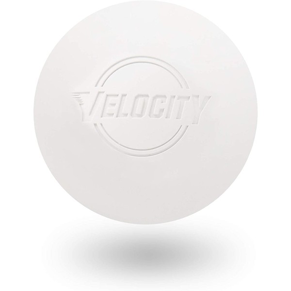 Velocity 2 White Massage Lacrosse Balls for Muscle Knots, Myofascial Release, Yoga & Trigger Point Therapy. Firm Rubber Scientifically Designed for Durability