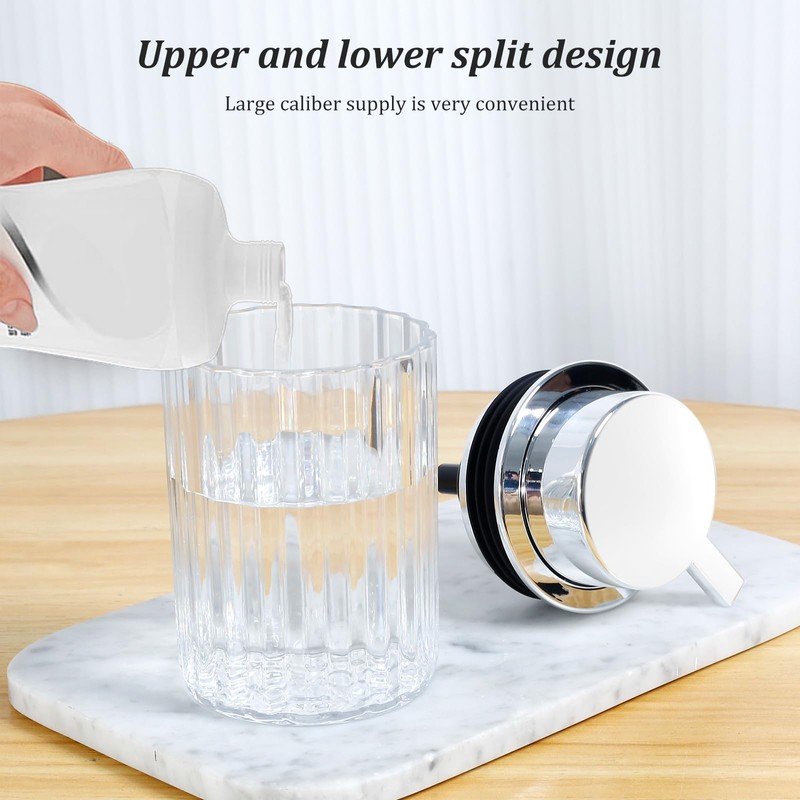 Foaming Soap Dispenser, Foam Hand Soap Dispenser with Silver Pump,