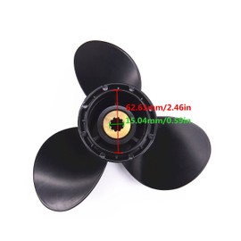 SouthMarine Boat Engine 58100-93723-019 58100-93763 Aluminum Alloy Propeller 9 1/4x9 for Suzuki 9.9HP 15HP DT DF 9.9HP 15HP 20HP Outboard Motors 9 1/4 x 9