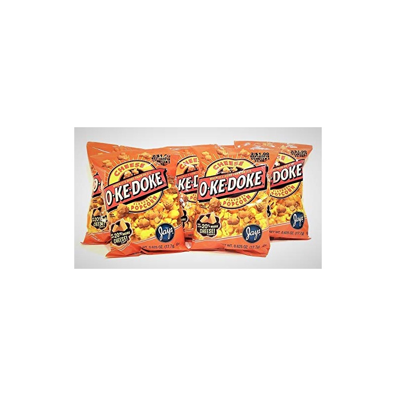 10 Pack JAY'S O'KE DOKE Cheese Flavored Popcorn A Chicago