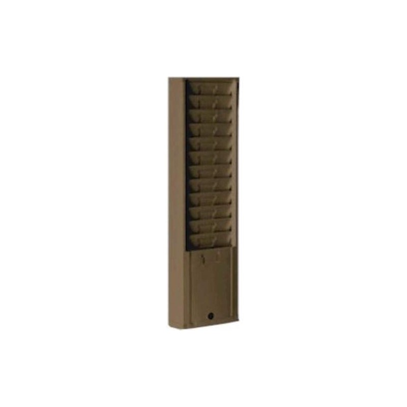 Metal Wall Mounted Time Card Holder Rack, Model 167H, 12