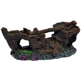 Supa Sunken Galleon Aquarium/Fish Tank Ornament | Realistic Detail | Approx. 18cm(L) x 17cm(W) x 6cm(H)