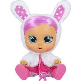 CRY BABIES Dressy Coney the Rabbit - Interactive Play & Functional Doll that Cries Real Tears with Colourful Hair and Pull-On and Off Clothes - Gift Doll for Children from 2 Years