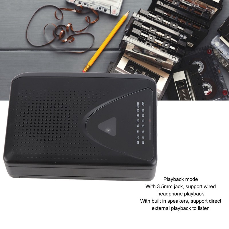 Portable Cassette Player FM AM Radio Stereo Cassette Tape Player