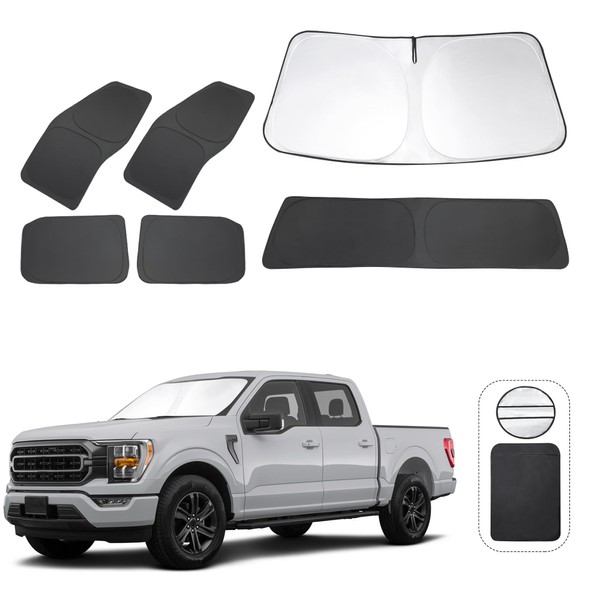 6PCS Windshield Sun Shade Custom Fit 2021-2024 2025 Ford F150