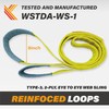 2-Ply Lifting Straps 2”x 6 ft Webbing Sling Tree Saver