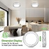 Lightania 16 Inch Flush Mount Ceiling Light, Modern Brushed Nickel