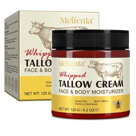 MEIFENLA  Whipped Beef Tallow Cream 120g For Face & Body Moisturizer - Scent: Whipped Tallow Cream 120g*2