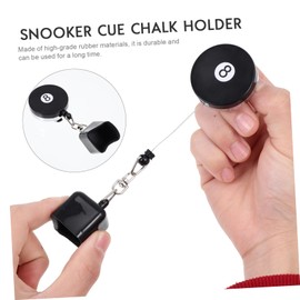 Totority Rubber Snooker Pool Cue Chalk Holder Retractable Billiard Accessory for Durable Use for Snooker Fans Black