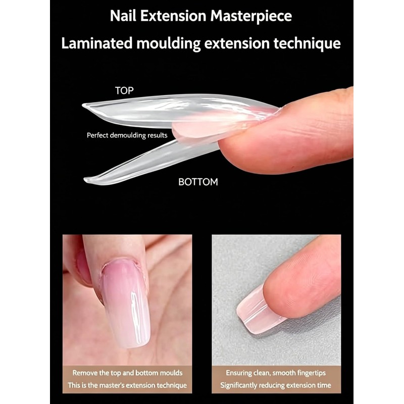 Sandwich Dual Nail forms Professional Sandwich Dual Forms-240Pcs Long Stiletto