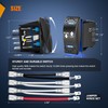 Nilight Down Up Polarity Reverse Blue LED Switch DPDT 20A