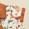 Lesimsam Newborn Baby Boy Western Clothes Cow/Horse Print Romper Jumpsuit