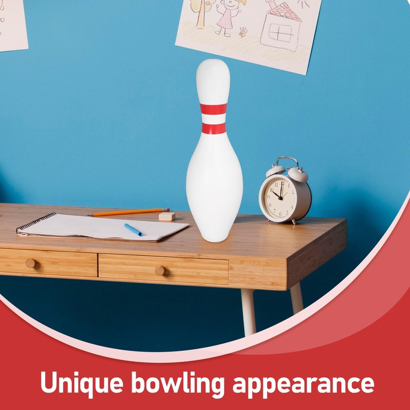 ULTNICE White Bowling Shaped Piggy Bank - Creative Unbreakable Coin
