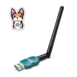 QGOO Class 1 Long Range USB Bluetooth Adapter for PC 5.3 - Cyan