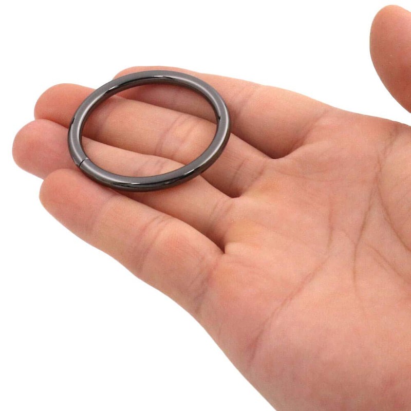 Amanaote Gun Black 1.5" Inner Diameter O Ring Non Welded