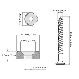 4 Sets Guitar Neck Joint Bushing Set Bass Neck Mounting Screws Metal Ferrule Bolt Accessory for Electric Guitar and Bass(gold)