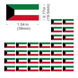 Womaha 30 Temporary Kuwait Flag Tattoos Fans Face Tattoo Stickers for Adults Kids Group Activity Props