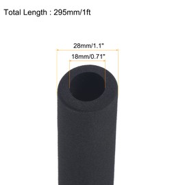 Rebower Pipe Insulation Hoses Heat Protection Foam Hoses Grab Handles [for Plumbing Insulation Sleeve] - 18 mm ID/1 ft/Black