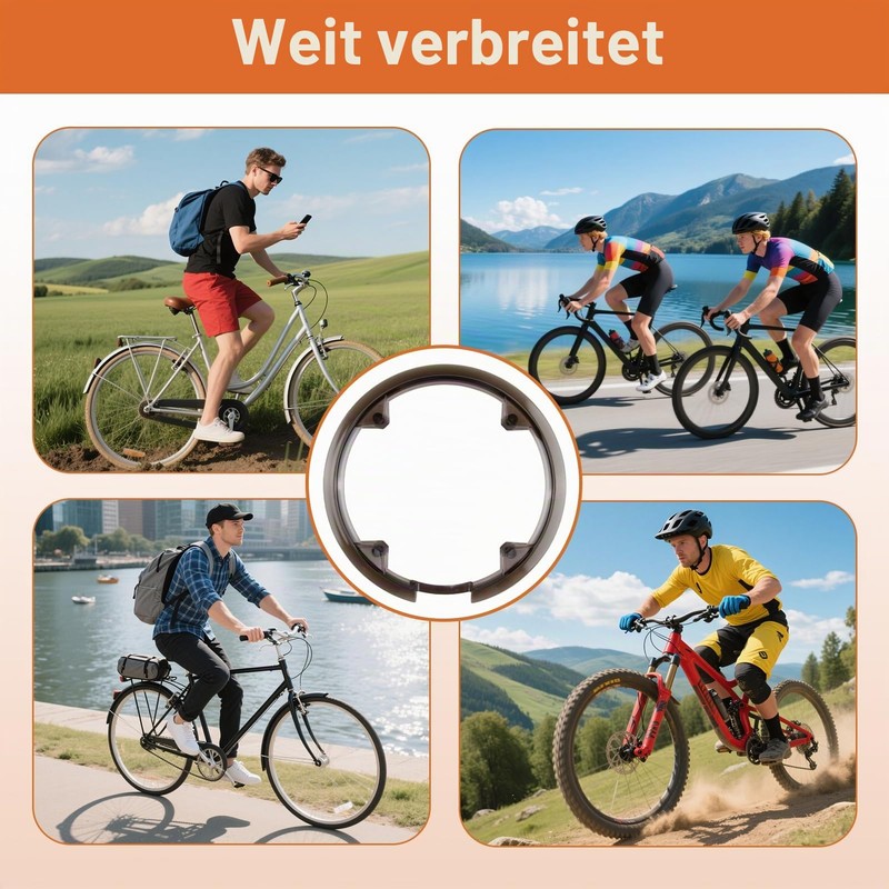 RJLLKD Universal 4 Holes Bicycle Sprocket Cover for 42 Teeth,