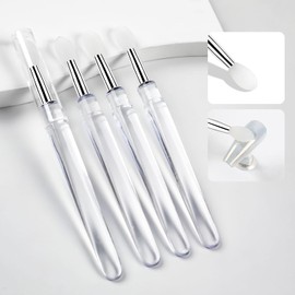MOLILON 10pcs Silicone Nail Art Brushes Silicone Nail Brush Reusable Nail Brushes Chrome Nail Powder Applicator Lipstick Eyeshadow Applicator Pen Manicure Brushes Nail Art Tools