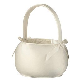Lillian Rose Petite Ivory Satin Flower Girl Basket (FB406 I)