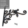 KiaoTime Cast Iron Metal 9.5" Hanging Planter Flower Pots Bracket